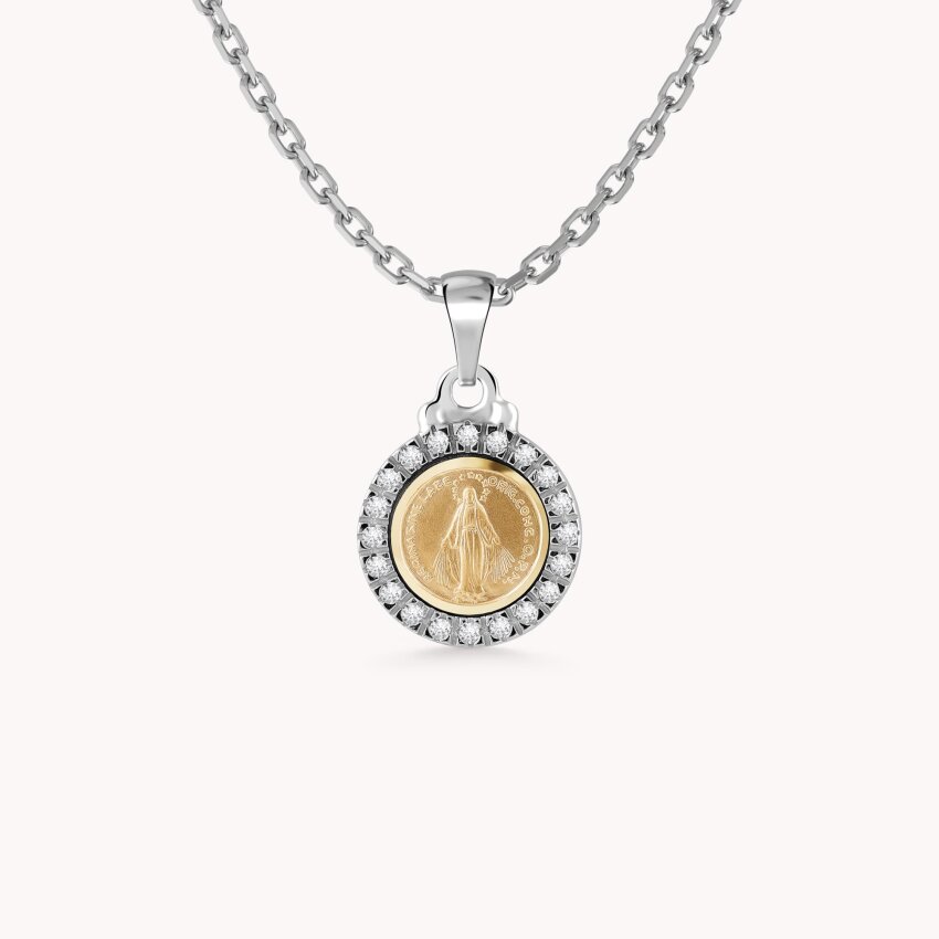 Zlatni privjesak Djevica Marija