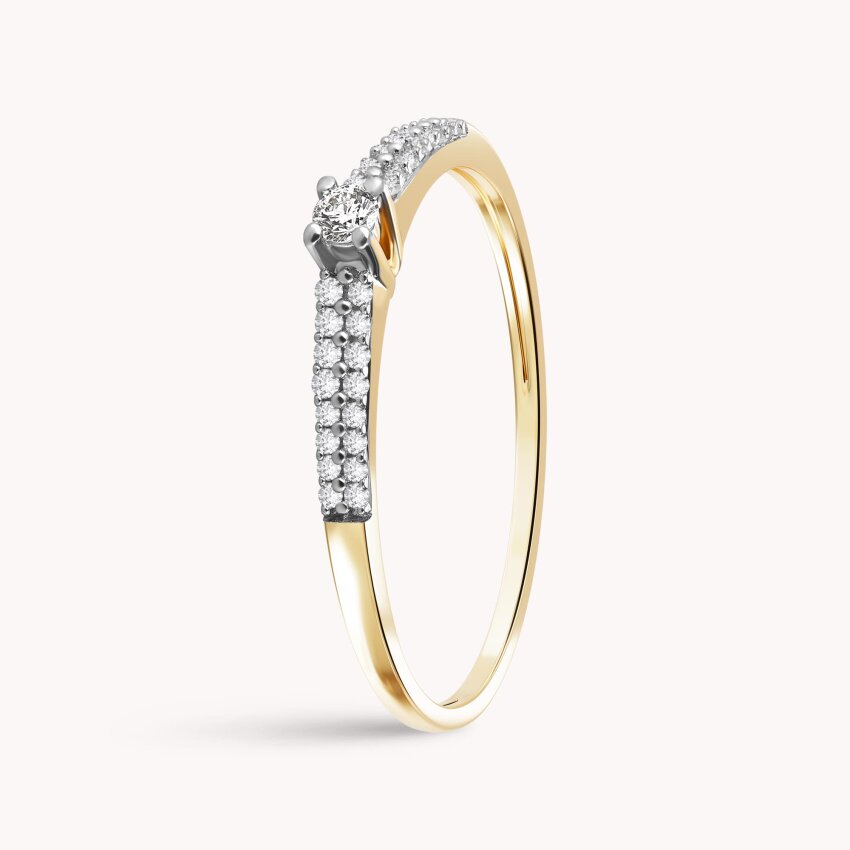 Dijamantni prsten Romansa Žuto zlato