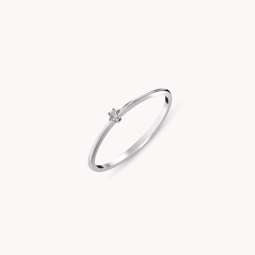 Dijamantni prsten Bliskost Bijelo zlato