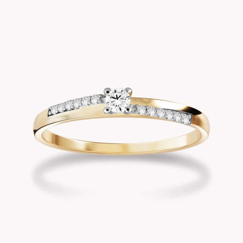 Dijamantni prsten Sjajna Impresija Žuto zlato