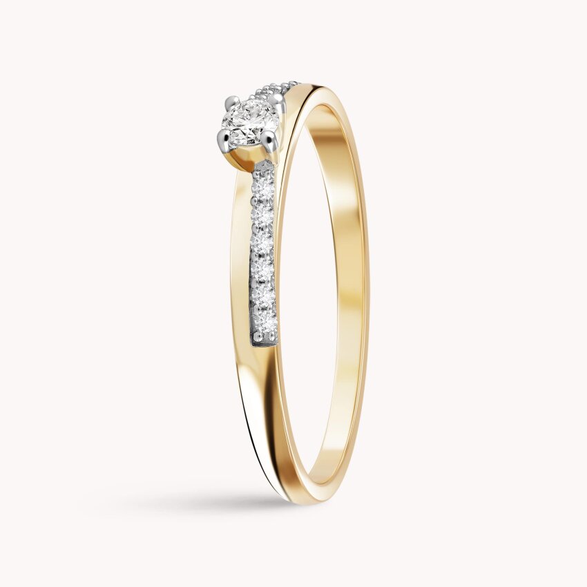 Dijamantni prsten Sjajna Impresija Žuto zlato