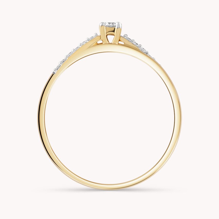 Dijamantni prsten Sjajna Impresija Žuto zlato