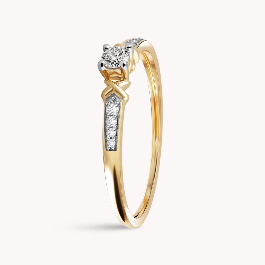 Dijamantni prsten Vezanost Žuto zlato