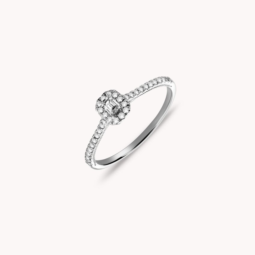 Dijamantni prsten Nježna ljubav Bijelo zlato