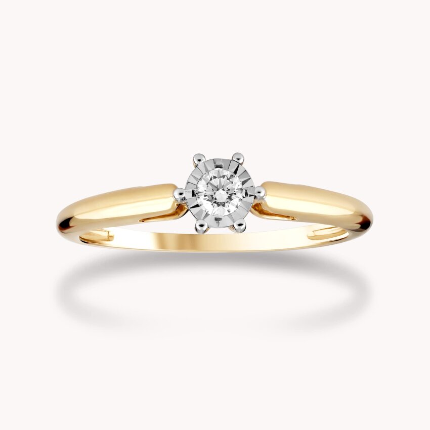 Dijamantni prsten Zauvijek sjaj Žuto zlato