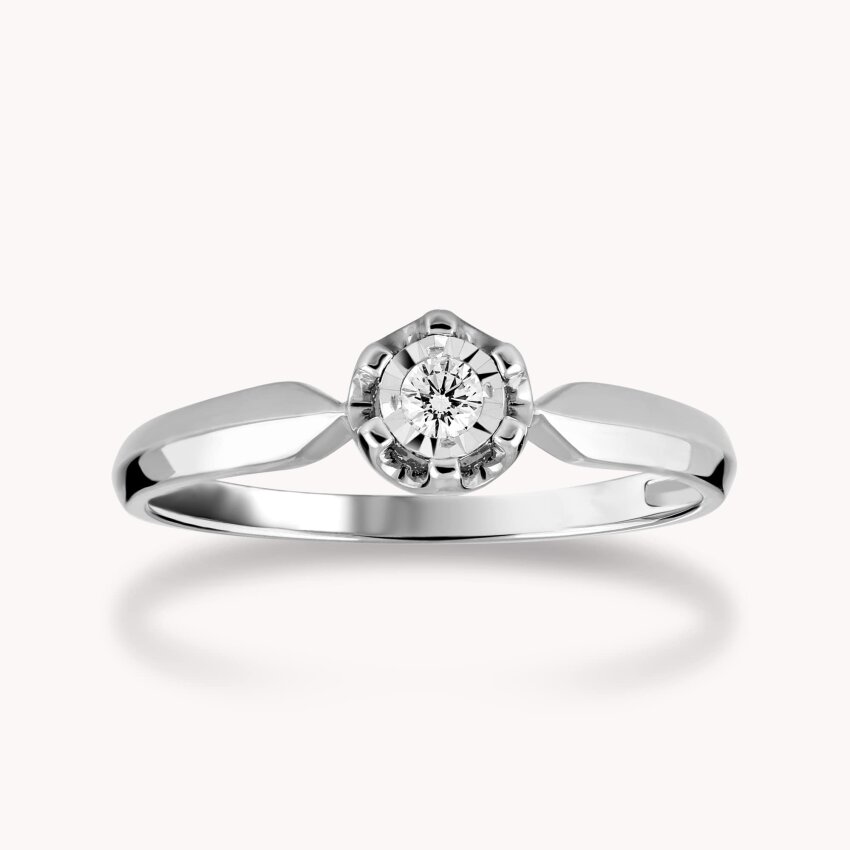 Dijamantni prsten Sjedinjenost Bijelo zlato