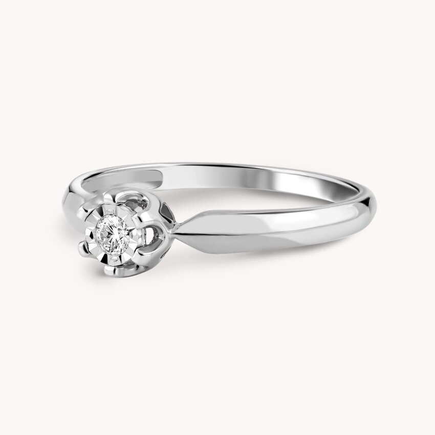 Dijamantni prsten Sjedinjenost Bijelo zlato