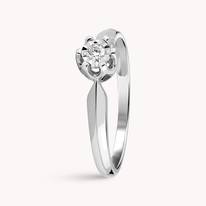 Dijamantni prsten Sjedinjenost Bijelo zlato