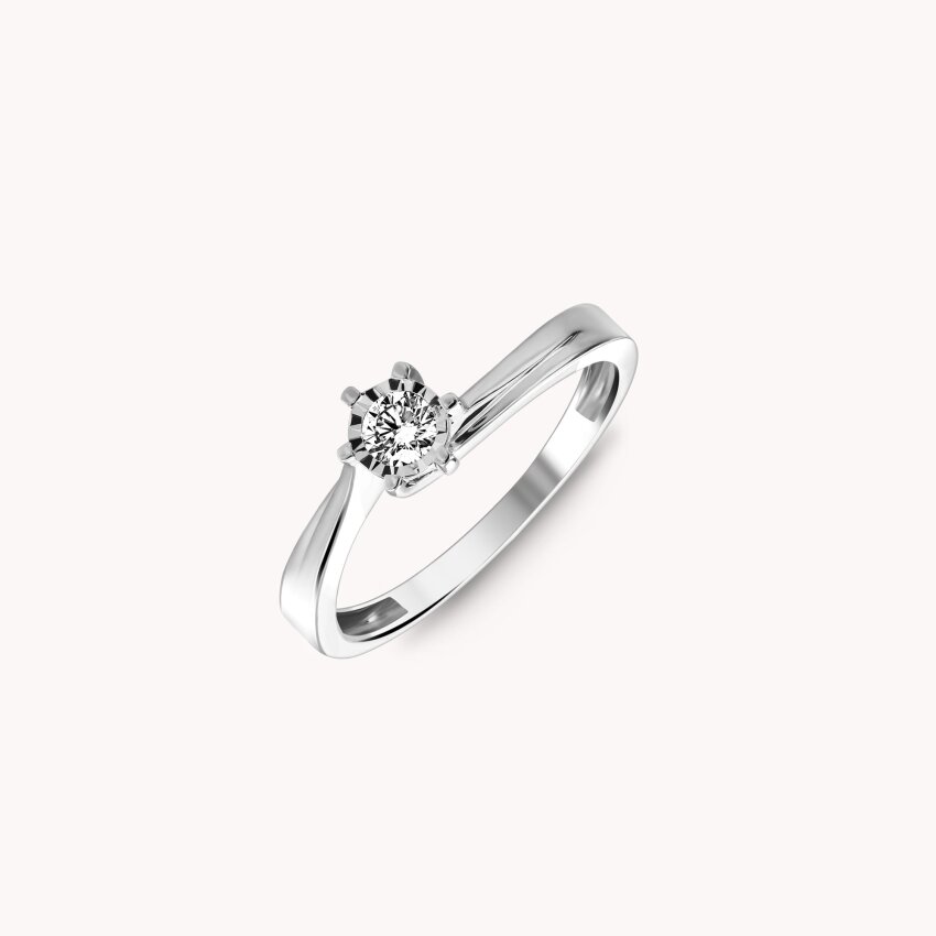 Dijamantni prsten Briljantna ljubav Bijelo zlato