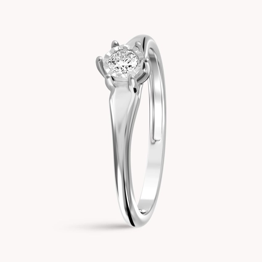 Dijamantni prsten Moćna ljubav Bijelo zlato