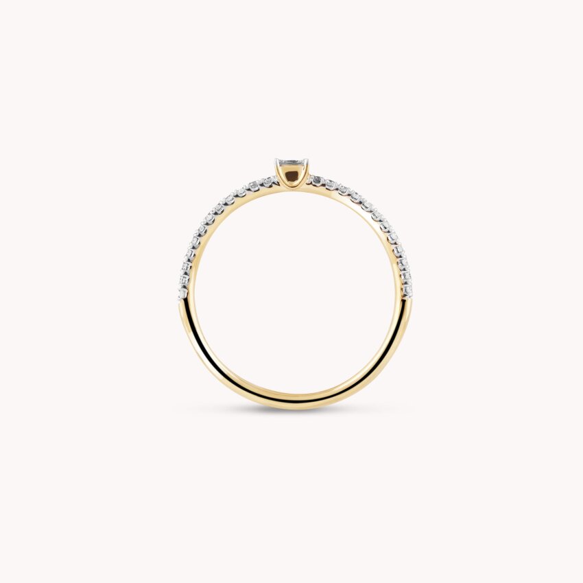 Dijamantni prsten Ljupkost Žuto zlato