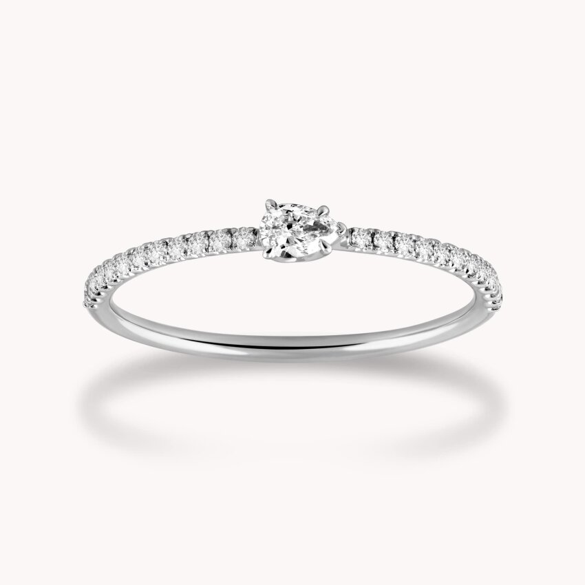 Dijamantni prsten Ljubavni sjaj Bijelo zlato