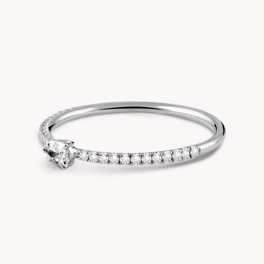 Dijamantni prsten Ljubavni sjaj Bijelo zlato