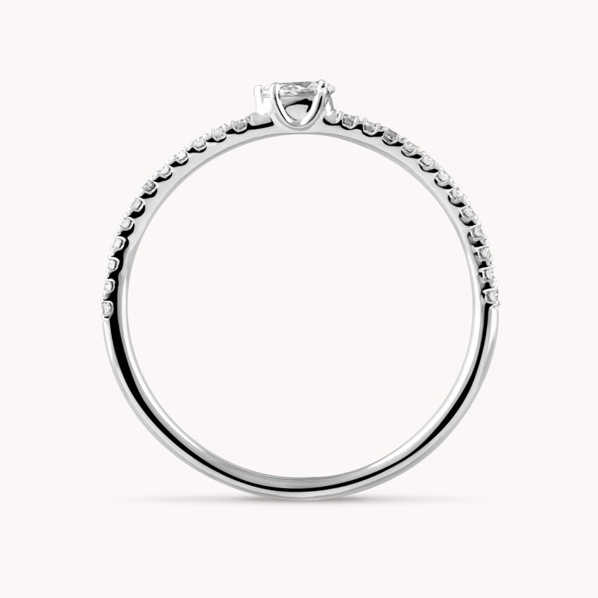 Dijamantni prsten Ljubavni sjaj Bijelo zlato