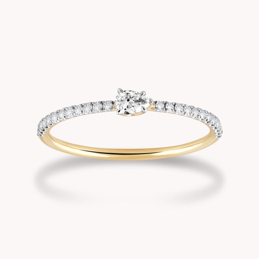 Dijamantni prsten Ljubavni sjaj Žuto zlato