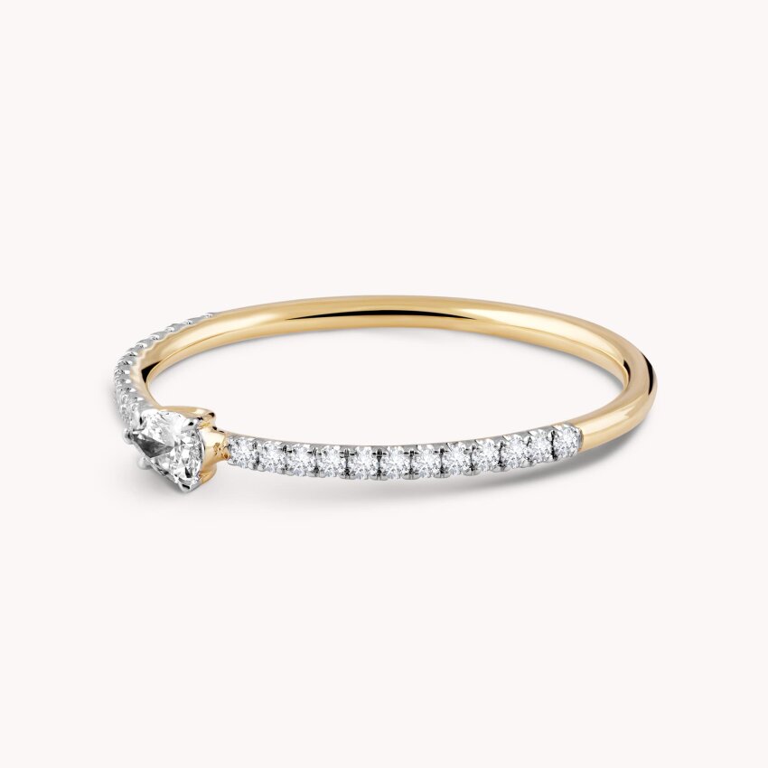 Dijamantni prsten Ljubavni sjaj Žuto zlato