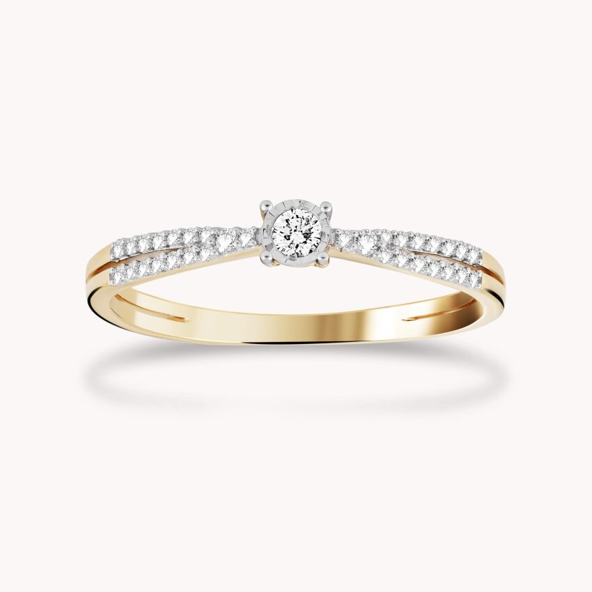 Dijamantni prsten Sentiment Žuto zlato