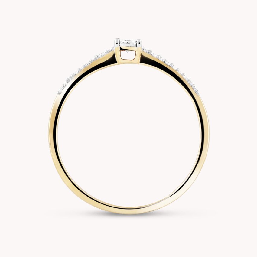 Dijamantni prsten Sentiment Žuto zlato