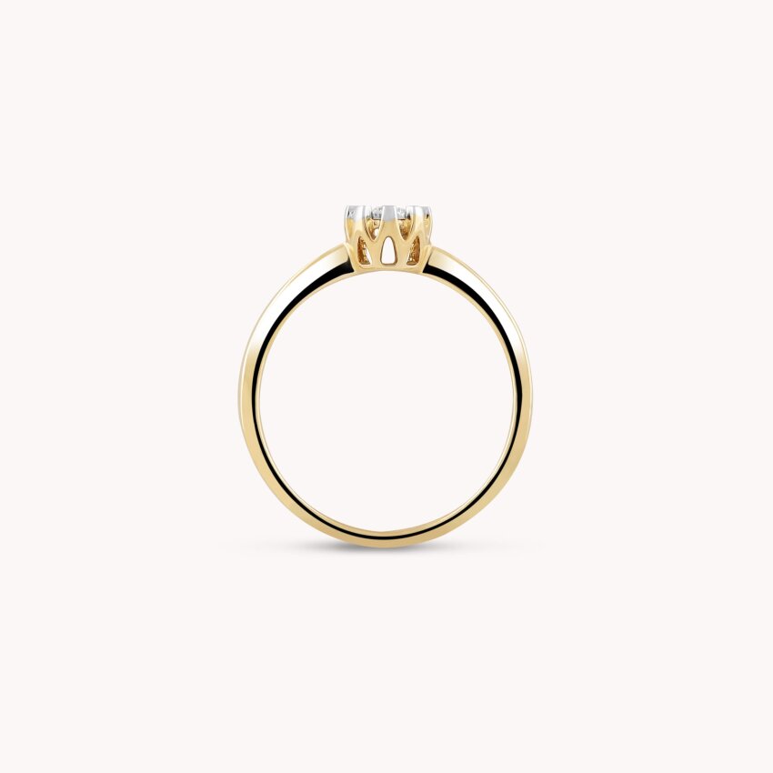 Dijamantni prsten Esencija ljubavi Žuto zlato