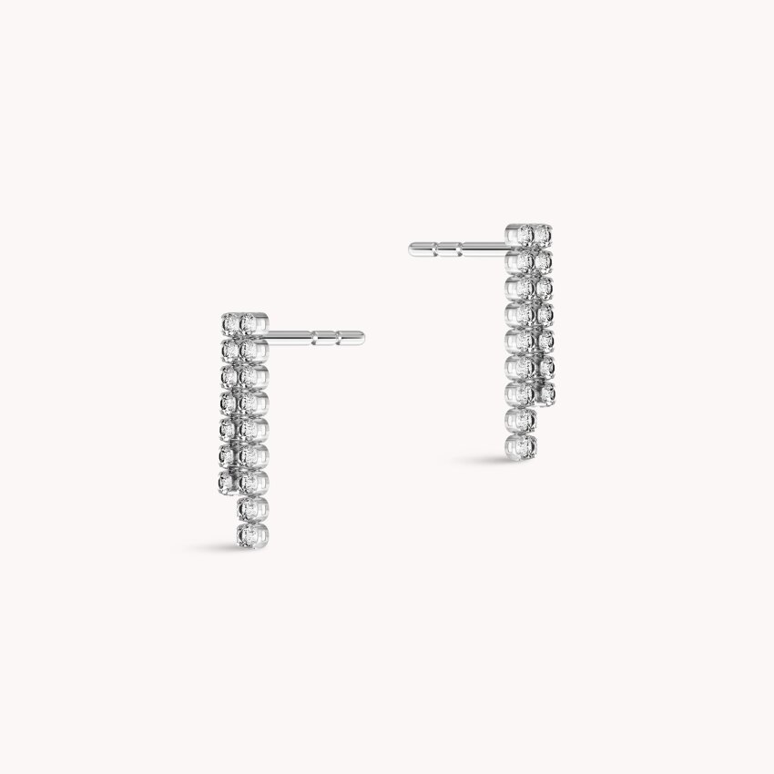 Zlatne naušnice Sjajne Bijelo zlato