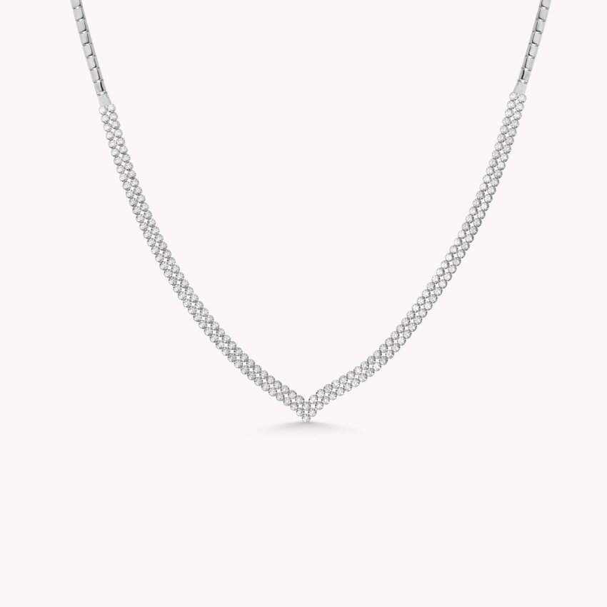 Zlatna ogrlica Sjajna Bijelo zlato