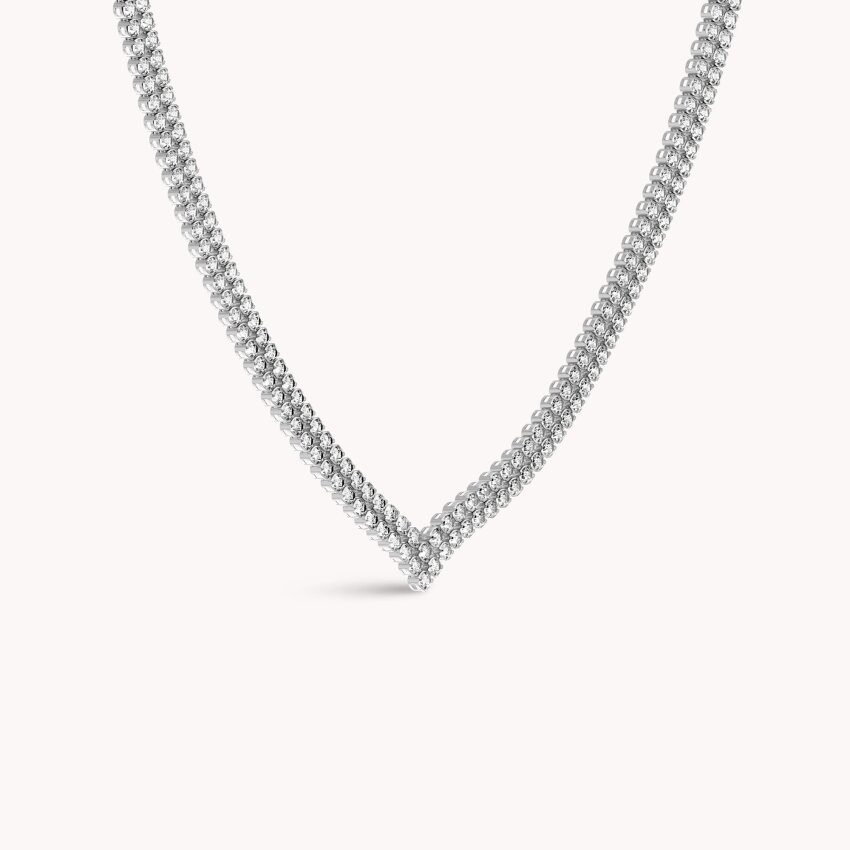 Zlatna ogrlica Sjajna Bijelo zlato