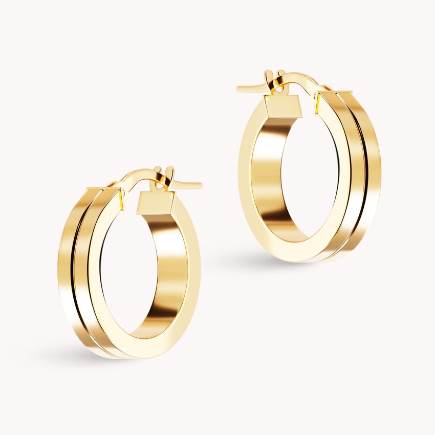 Zlatne naušnice alke Elegantni stil Žuto zlato