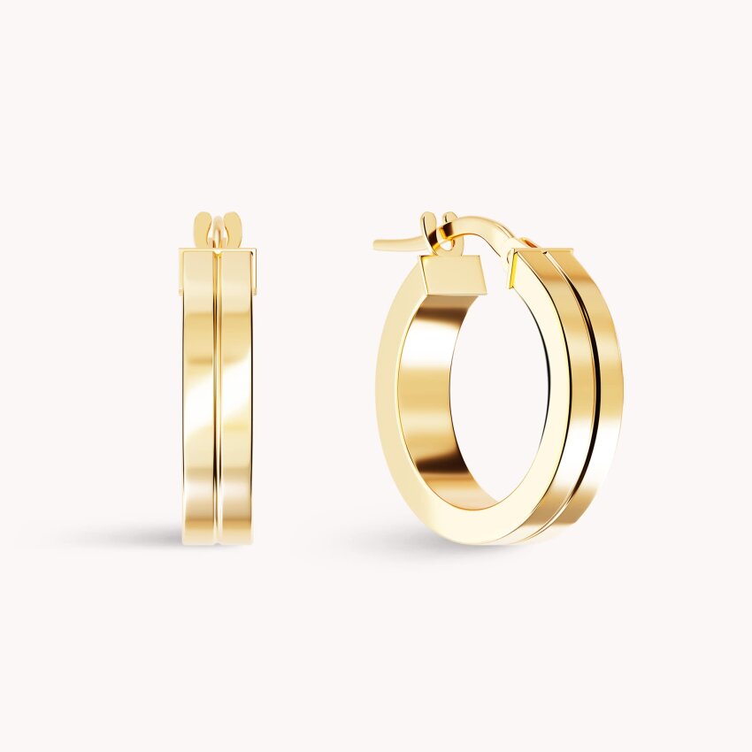 Zlatne naušnice alke Elegantni stil Žuto zlato