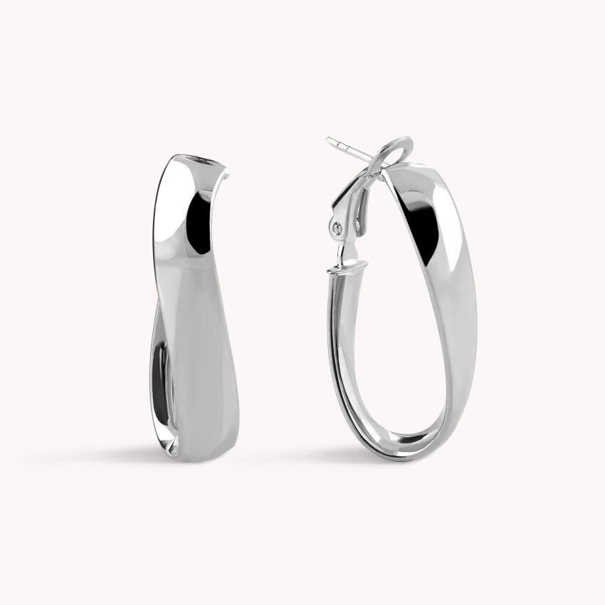 Zlatne naušnice alke Val Bijelo zlato