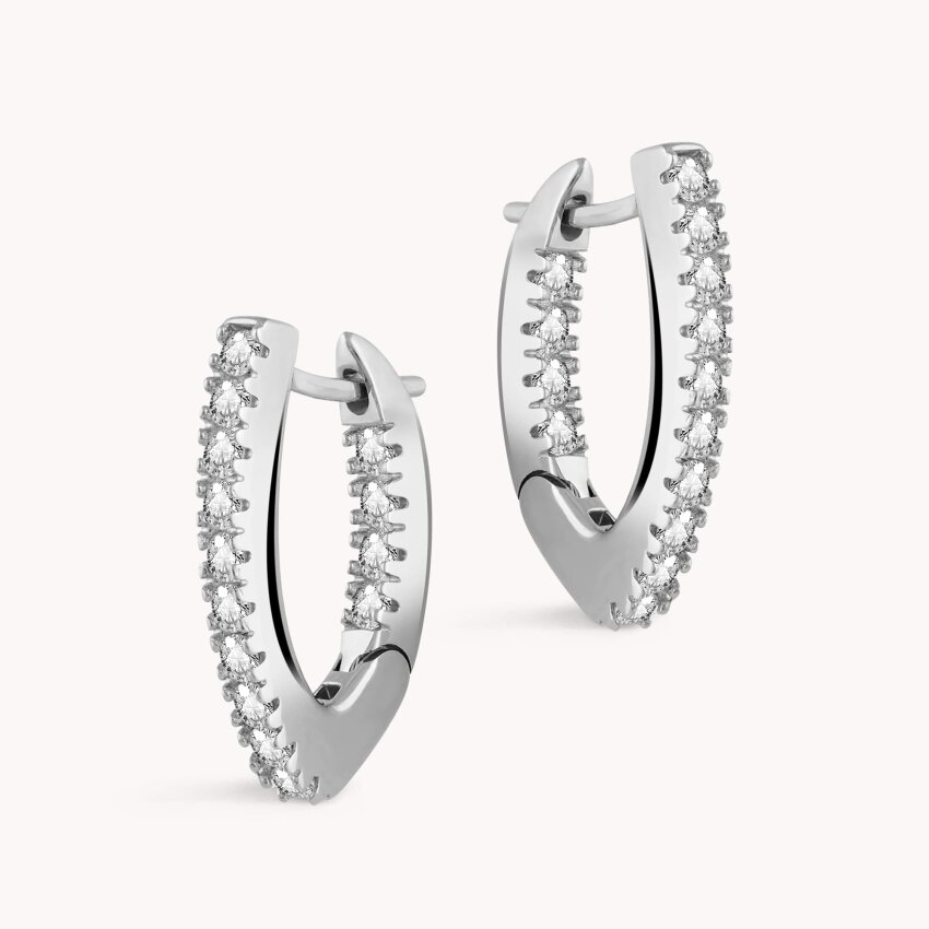 Zlatne naušnice Pave sjaj Bijelo zlato