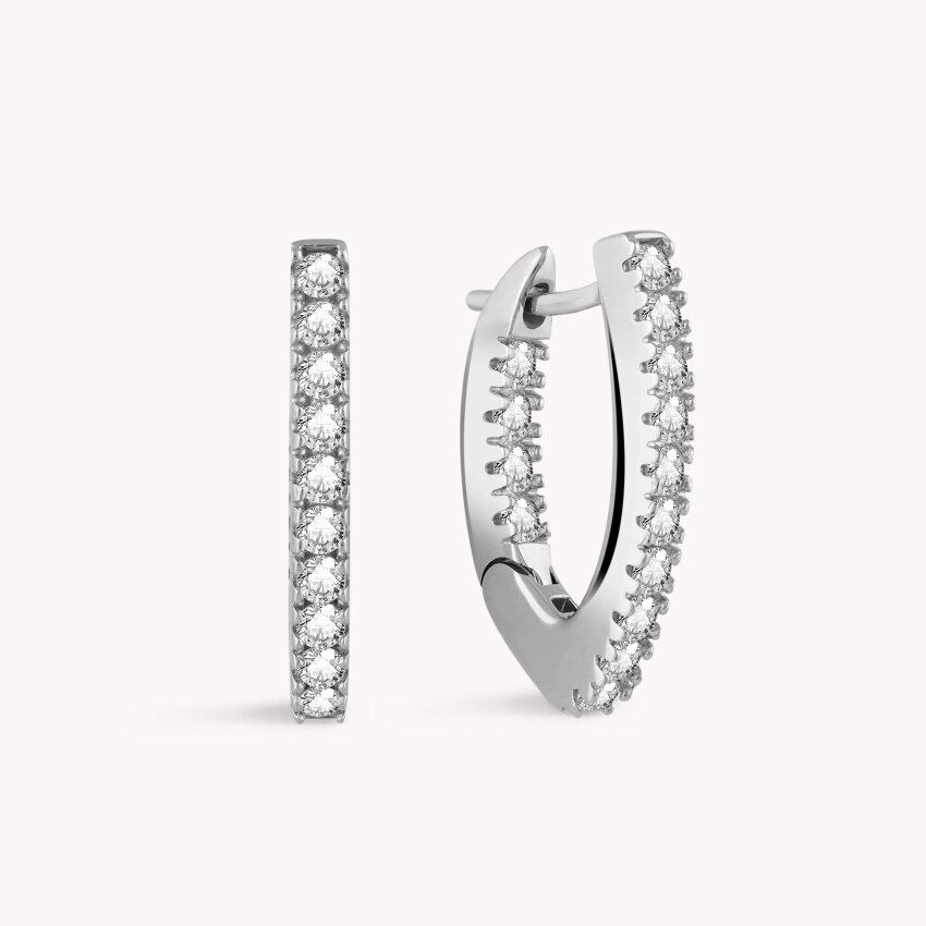 Zlatne naušnice Pave sjaj Bijelo zlato