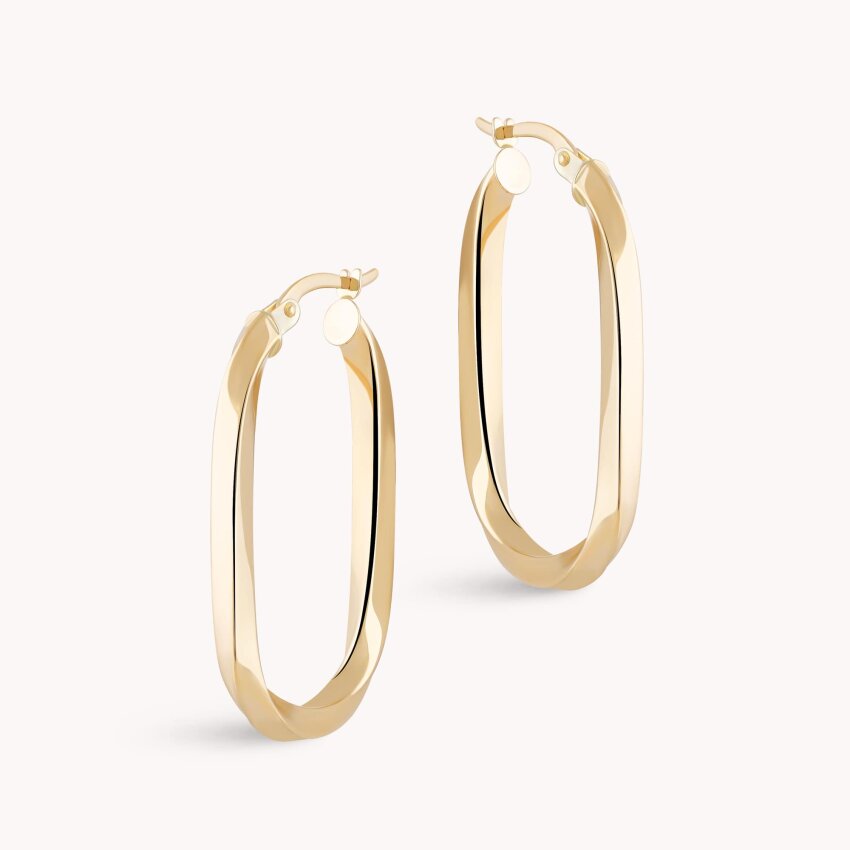 Zlatne naušnice alke Izduženi val