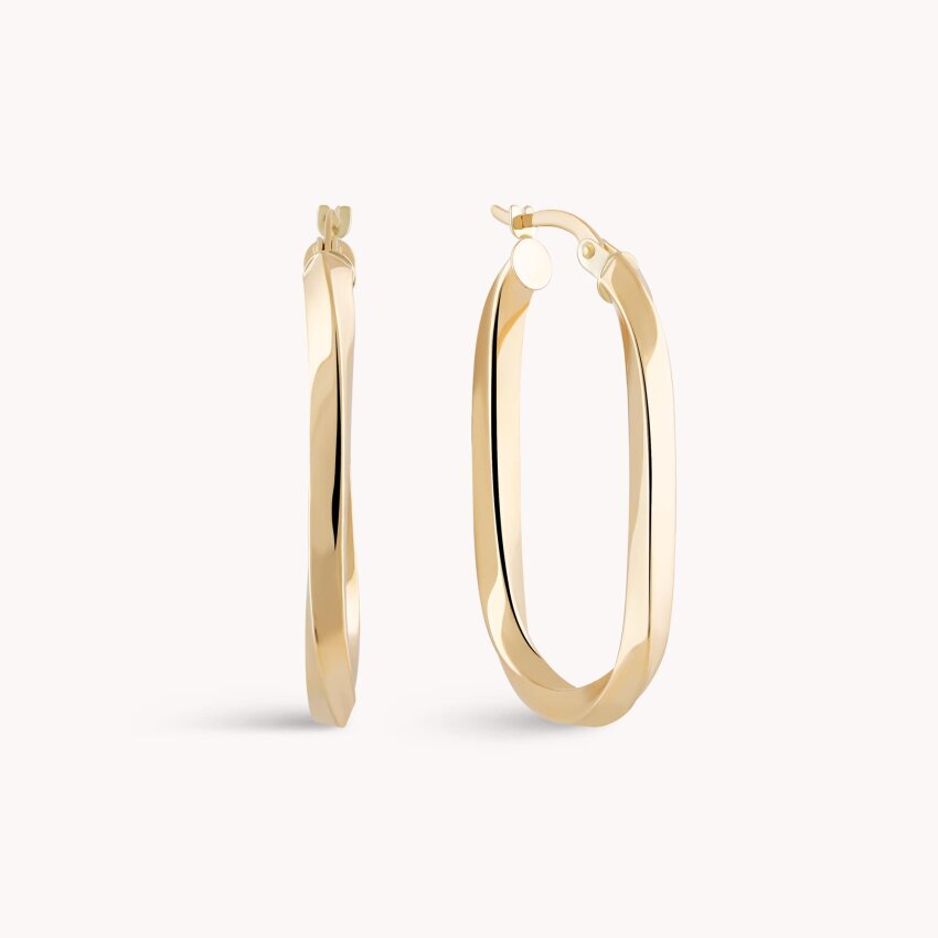 Zlatne naušnice alke Izduženi val