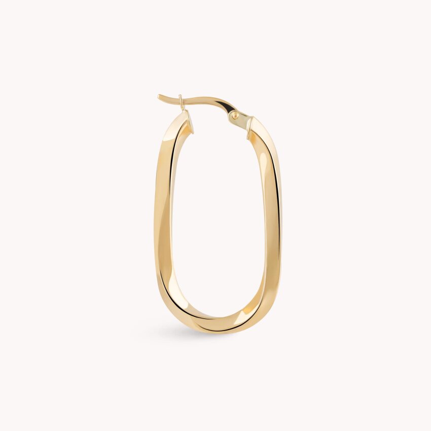 Zlatne naušnice alke Izduženi val