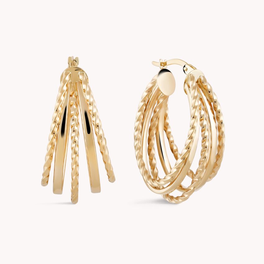 Zlatne naušnice alke Razni uzorci zlata