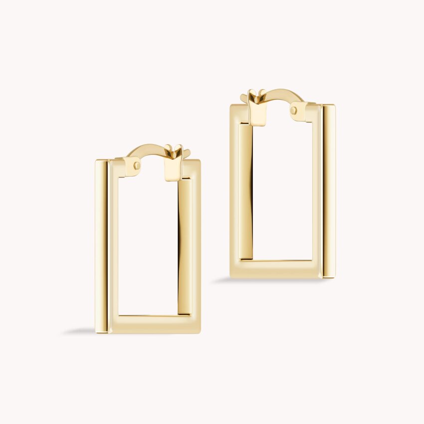 Zlatne naušnice alke Kvadratne