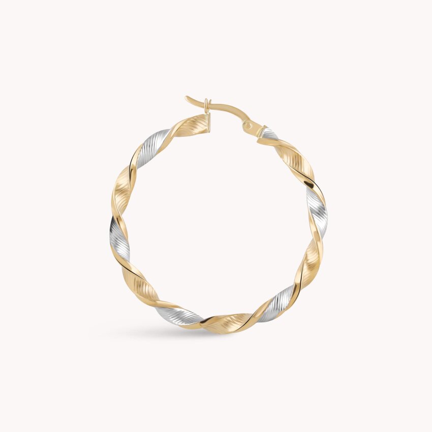 Zlatne naušnice alke Val zlatnih boja