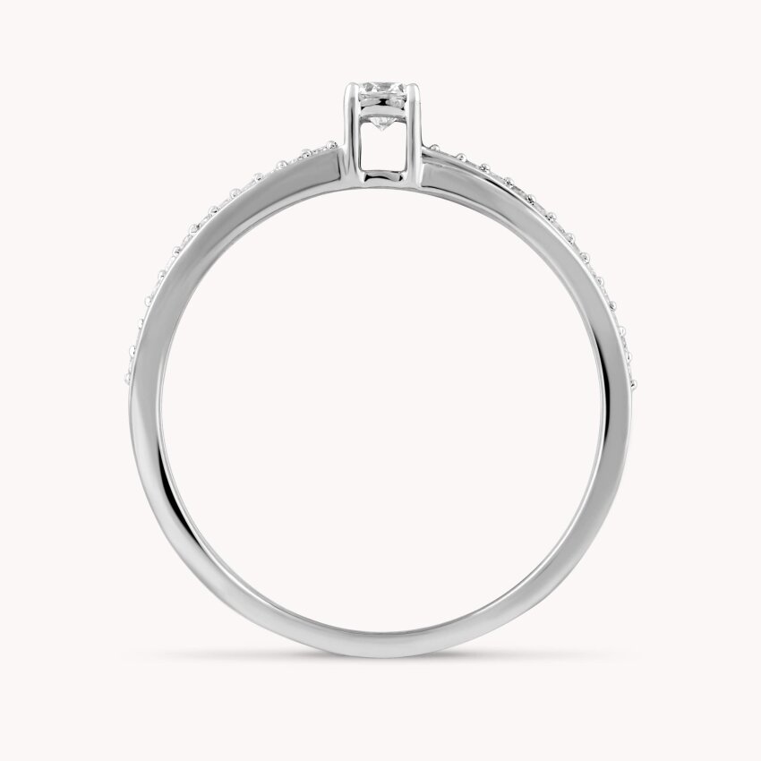 Dijamantni prsten Elegantni Sjaj Bijelo zlato