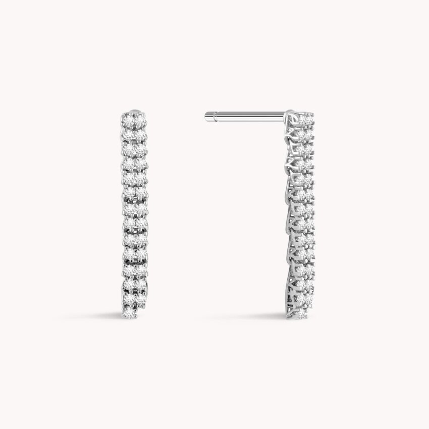 Zlatne naušnice Elegancija Bijelo zlato