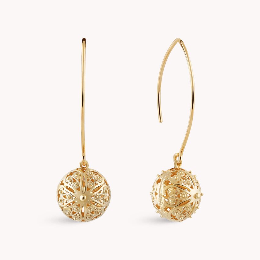 Srebrne naušnice Šibenski botuni 18kt Pozlata