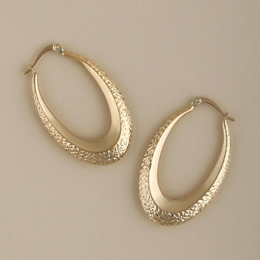 Zlatne naušnice alke Reljefni uzorak