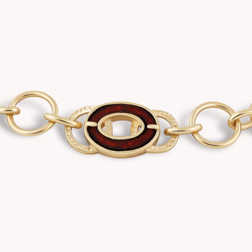 Zlatna narukvica Lanac elipsa