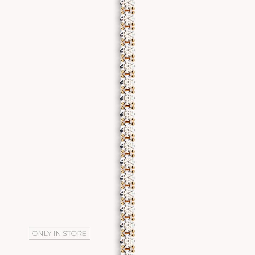 Dijamantna narukvica Sjajno Žuto zlato