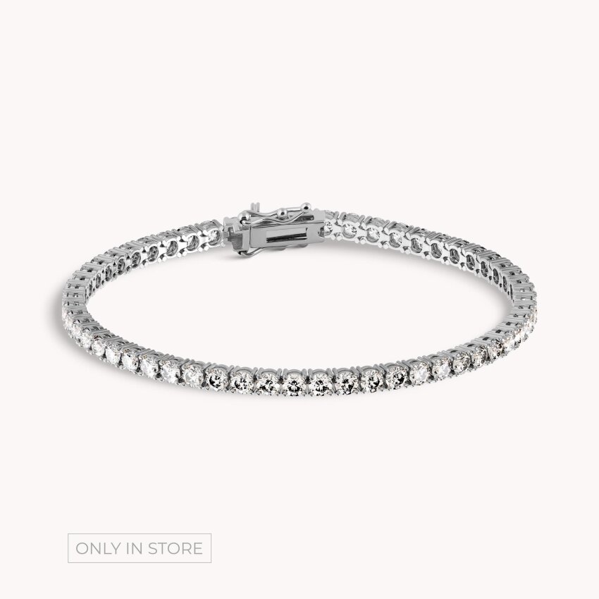 Dijamantna narukvica Sjajno Bijelo zlato