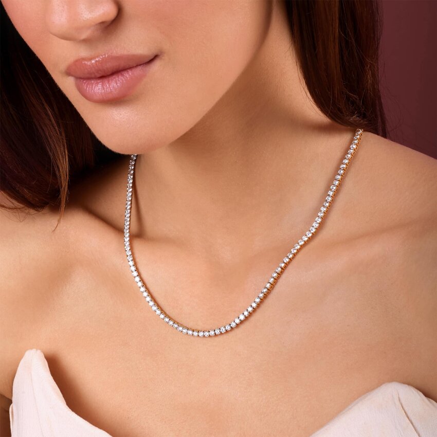 Dijamantna ogrlica Blistavo Žuto zlato