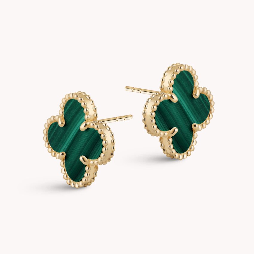 Zlatne naušnice Zelena djetelina Žuto zlato
