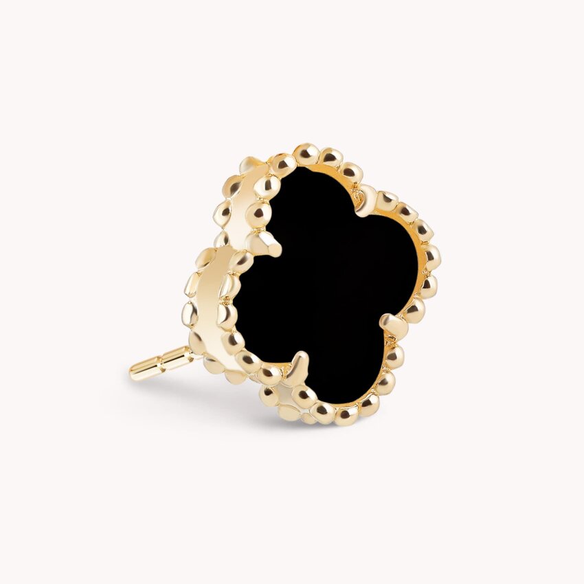 Zlatne naušnice Crna djetelina Žuto zlato