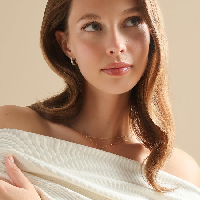 Zlatne naušnice alke Svjetlucave linije