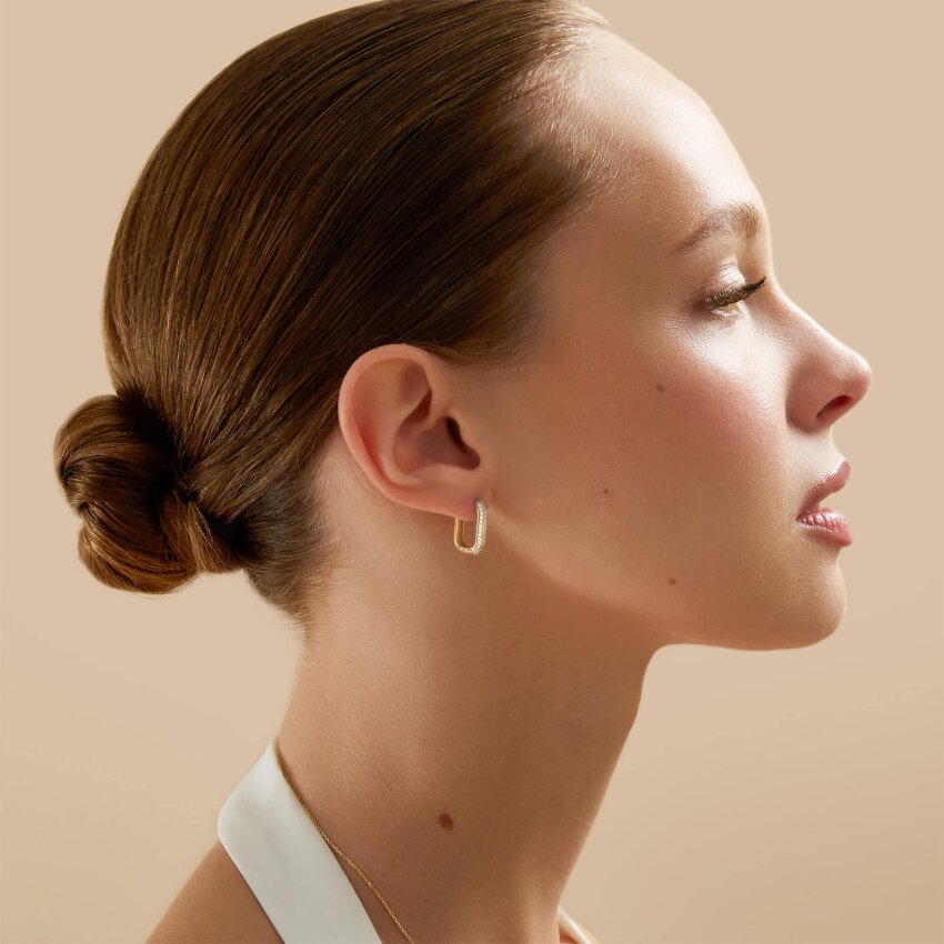 Zlatne naušnice alke Svjetlucave linije