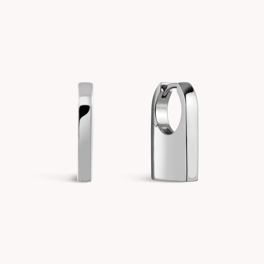 Srebrne naušnice Dugi lokot